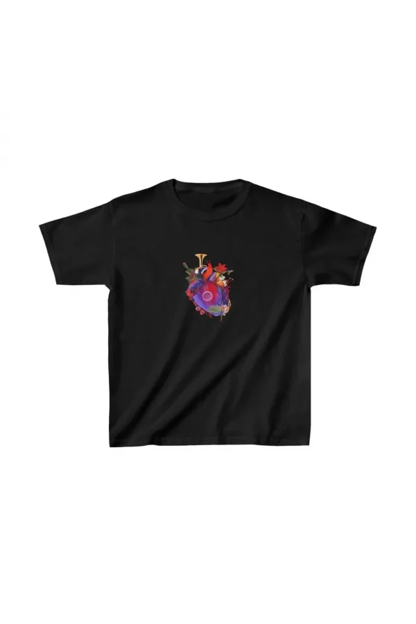 Unisex Çocuk Baskılı T-Shirt - Siyah Unisex Çocuk Baskılı T-Shirt - Siyah