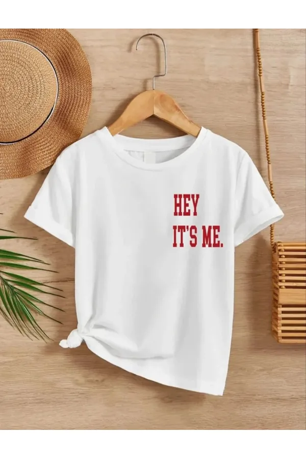 Çocuk Unisex Baskılı T-Shirt - Beyaz