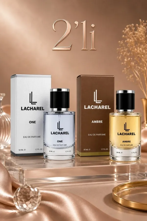 LACHAREL One ve Ambre 2li Kadın Parfüm Seti Eau De Parfum 2x50 ML LACHAREL One ve Ambre 2li Kadın Parfüm Seti Eau De Parfum 2x50 ML