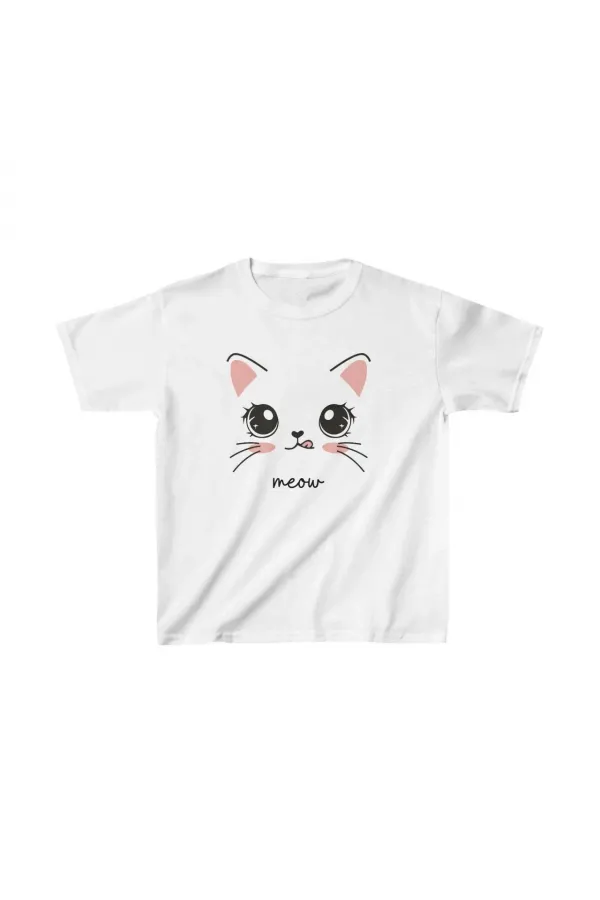 Unisex Çocuk Baskılı T-Shirt - Beyaz Unisex Çocuk Baskılı T-Shirt - Beyaz