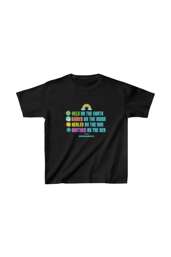 Unisex Çocuk Baskılı T-Shirt - Siyah