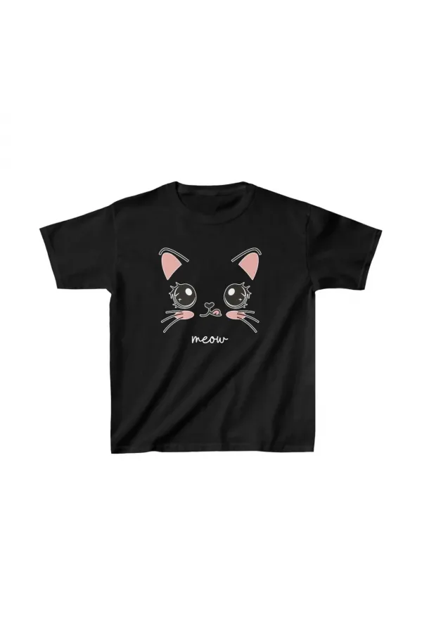 Unisex Çocuk Baskılı T-Shirt - Siyah Unisex Çocuk Baskılı T-Shirt - Siyah