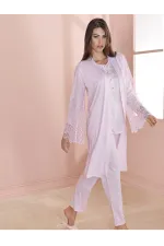 Espuar 757 Penye 3'lü Sabahlık Pijama Takımı Espuar 757 Penye 3'lü Sabahlık Pijama Takımı