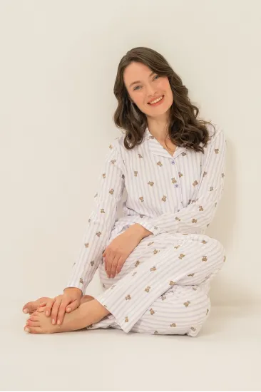 Rolypoly Rp3913-S Kadın Gömlek Pijama Takım Rolypoly Rp3913-S Kadın Gömlek Pijama Takım