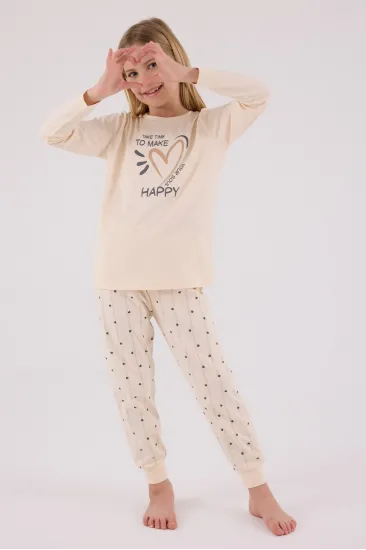 Arnetta 3434-2 Kız Çocuk Uzun Kol Pijama Takım