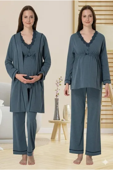 Effortt 3054 Sabahlıklı Lohusa Pijama Takımı