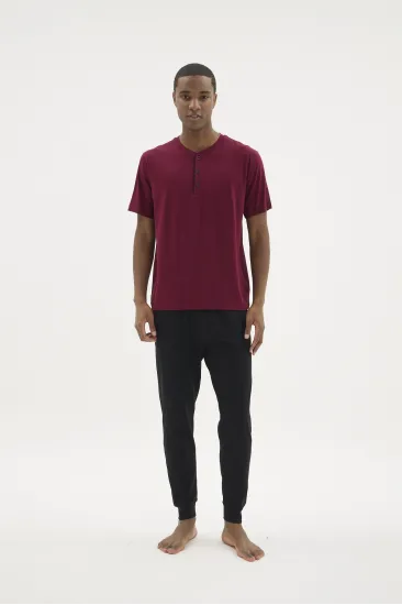 Kocabey KKT-26155 Erkek Midi Yaka Pijama Takımı Kocabey KKT-26155 Erkek Midi Yaka Pijama Takımı