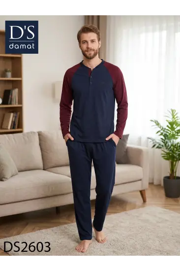 Ds Damat 2603 Erkek Mavenck Uzun Kol Pijama Takımı Ds Damat 2603 Erkek Mavenck Uzun Kol Pijama Takımı