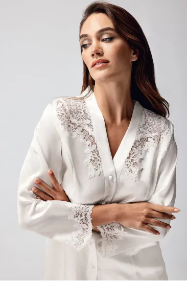 Freshness 9950-PT Saten Dantel Detaylı Pijama Takımı