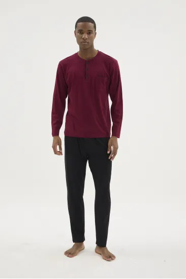 Kocabey BU-26360 Erkek Midi Yaka Battal Pijama Takımı Kocabey BU-26360 Erkek Midi Yaka Battal Pijama Takımı