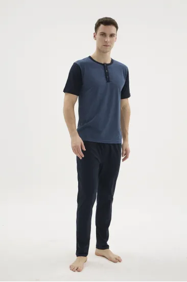 Kocabey 2205 Erkek Battal Midi Yaka Pijama Takım Kocabey 2205 Erkek Battal Midi Yaka Pijama Takım