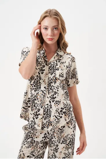 PJS 29049 Kadın Düğmeli Pijama Takım PJS 29049 Kadın Düğmeli Pijama Takım