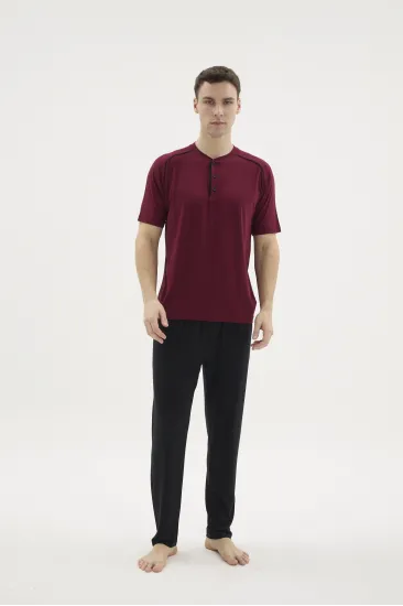 Kocabey KKT-26153 Erkek Midi Yaka Pijama Takımı Kocabey KKT-26153 Erkek Midi Yaka Pijama Takımı