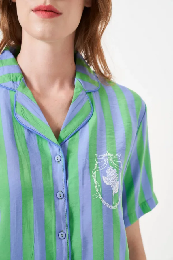 PJS 29043 Kadın Düğmeli Pijama Takımı PJS 29043 Kadın Düğmeli Pijama Takımı
