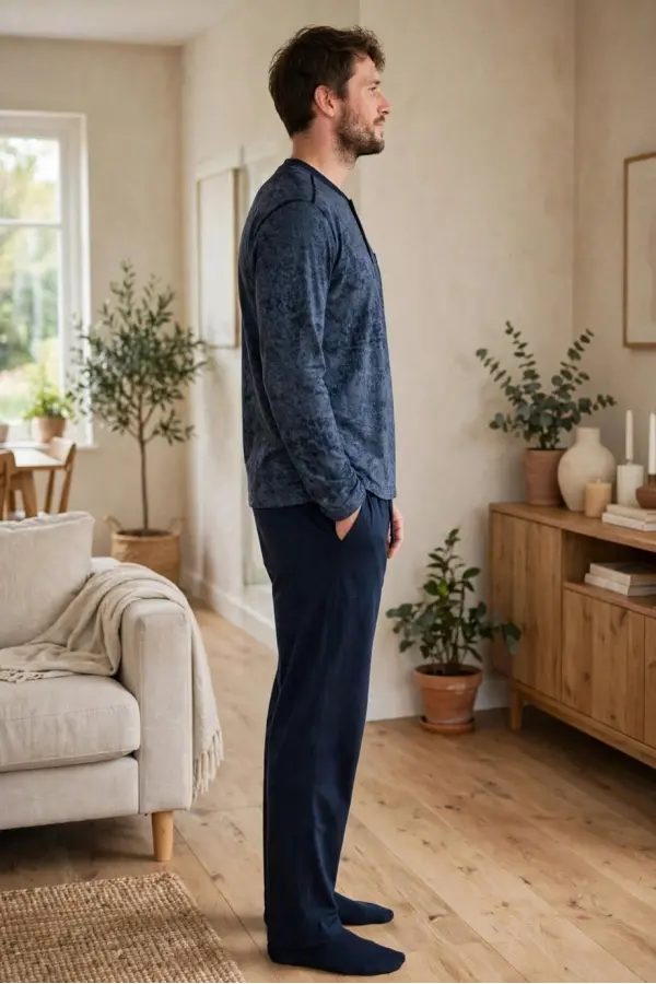 Çift Kaplan 8200 Uzun Kol Erkek Patlı Pijama Takımı Çift Kaplan 8200 Uzun Kol Erkek Patlı Pijama Takımı