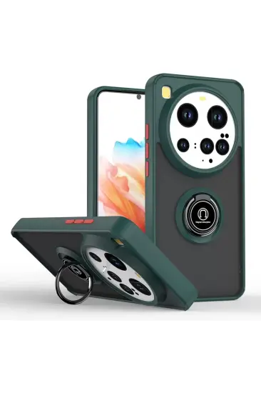 Xiaomi Mi 15 Ultra Kılıf Montreal Yüzüklü Silikon Kapak - Yeşil Xiaomi Mi 15 Ultra Kılıf Montreal Yüzüklü Silikon Kapak - Yeşil