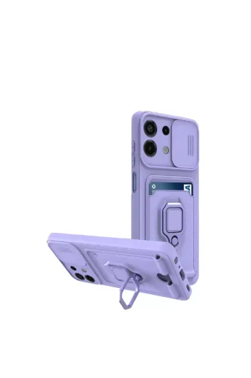 Xiaomi Redmi Note 13 4g Kılıf Zuma Kartvizitli Yüzüklü Silikon - Lila Xiaomi Redmi Note 13 4g Kılıf Zuma Kartvizitli Yüzüklü Silikon - Lila