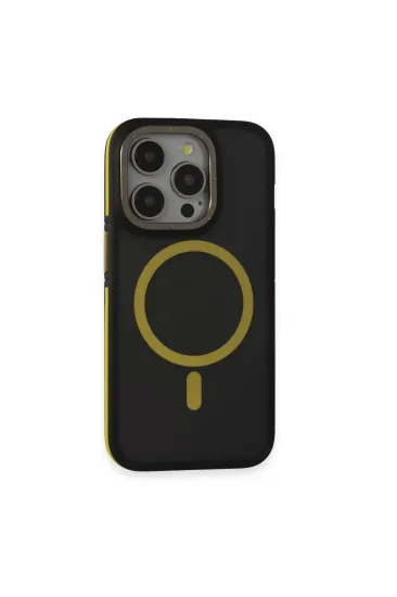 Joko Apple İphone 14 Pro Max Kılıf Rocky Magsafe Kapak - Siyah-sarı Joko Apple İphone 14 Pro Max Kılıf Rocky Magsafe Kapak - Siyah-sarı