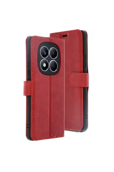 Xiaomi Redmi Note 14 Pro 4g Kılıf Trend S Plus Kapaklı Kılıf - Kırmızı Xiaomi Redmi Note 14 Pro 4g Kılıf Trend S Plus Kapaklı Kılıf - Kırmızı