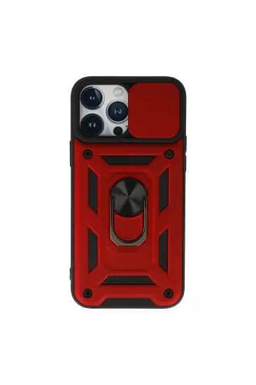 Apple İphone 13 Pro Kılıf Pars Lens Yüzüklü Silikon - Kırmızı Apple İphone 13 Pro Kılıf Pars Lens Yüzüklü Silikon - Kırmızı