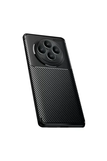 Oppo Reno 11 Fs Kılıf Auto Focus Karbon Kapak - Siyah