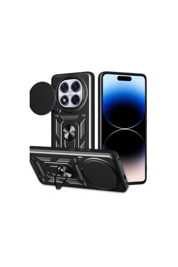 Xiaomi Redmi Note 14 Pro Plus Kılıf Pars Lens Yüzüklü Silikon - Siyah Xiaomi Redmi Note 14 Pro Plus Kılıf Pars Lens Yüzüklü Silikon - Siyah