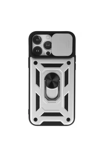 Apple İphone 13 Pro Kılıf Pars Lens Yüzüklü Silikon - Gümüş Apple İphone 13 Pro Kılıf Pars Lens Yüzüklü Silikon - Gümüş