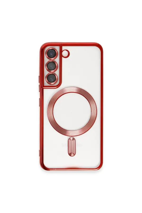 Samsung Galaxy S22 Kılıf Kross Magneticsafe Kapak - Kırmızı Samsung Galaxy S22 Kılıf Kross Magneticsafe Kapak - Kırmızı