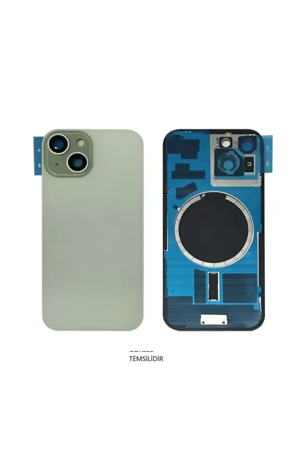 İphone 15 Arka Pil Kapağı Full Nfc Li Lensli- Cam İphone 15 Arka Pil Kapağı Full Nfc Li Lensli- Cam