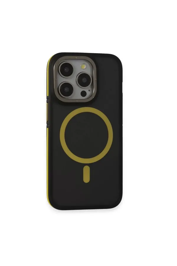 Joko Apple İphone 14 Pro Max Kılıf Rocky Magsafe Kapak - Siyah-sarı Joko Apple İphone 14 Pro Max Kılıf Rocky Magsafe Kapak - Siyah-sarı