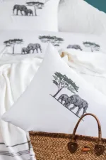 Çift Kişilik Aleph White Timeless Yatak Örtüsü Nevresim Prime Set Çift Kişilik Aleph White Timeless Yatak Örtüsü Nevresim Prime Set