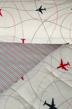 Plane Tek Kişilik Yatak Örtülü Set