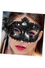 Siyah Işıltılı Tutmalı Fotoğraf Çekimi Maskesi 18x29 Cm Siyah Işıltılı Tutmalı Fotoğraf Çekimi Maskesi 18x29 Cm