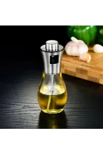Paslanmaz Çelik Başlıklı Cam Spray Yağdanlık Paslanmaz Çelik Başlıklı Cam Spray Yağdanlık