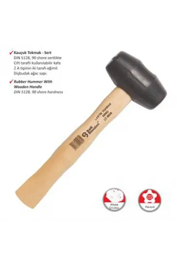 Ağaç Saplı Lastik Tokmak No:40 Ağaç Saplı Lastik Tokmak No:40