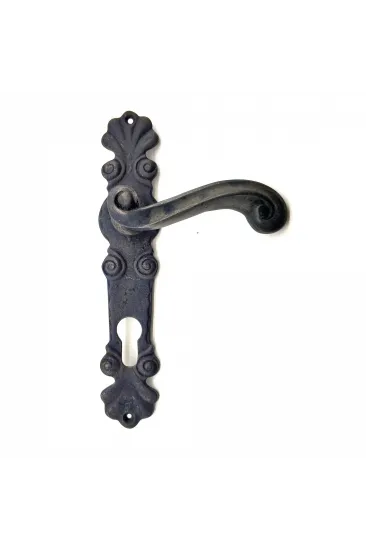 Antika Tarz Dekoratif Pirinç Okyanus Banyo Kapı Kolu - 230x46 Mm, Oksit Antika Tarz Dekoratif Pirinç Okyanus Banyo Kapı Kolu - 230x46 Mm, Oksit