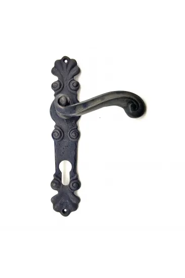Antika Tarz Dekoratif Pirinç Okyanus Oda Kapı Kolu - 230x46 Mm, Oksit Antika Tarz Dekoratif Pirinç Okyanus Oda Kapı Kolu - 230x46 Mm, Oksit
