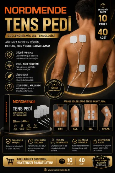 10 Paket 40 Adet  Tens Pedi 5×5 Cm Kablolu Elektrot Ped – Yumuşak Ve Esnek Medikal Ped