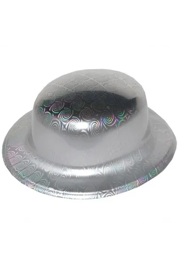 Gümüş Renk Hologramlı Plastik Yuvarlak Melon 27x24 Cm Gümüş Renk Hologramlı Plastik Yuvarlak Melon 27x24 Cm