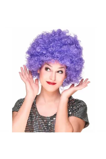 Mor Renk Kıvırcık Afro Bonus Peruk Parti Peruğu Mor Renk Kıvırcık Afro Bonus Peruk Parti Peruğu