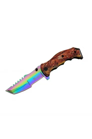 Tanto Fst 3039 A Tırtıklı Gökkuşağı Kamp Çakı 23 Cm - G10 Sap, Yarı Otomatik Tanto Fst 3039 A Tırtıklı Gökkuşağı Kamp Çakı 23 Cm - G10 Sap, Yarı Otomatik