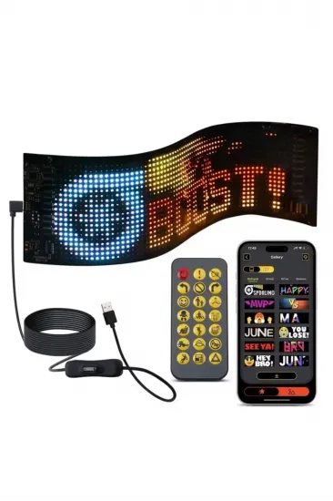 Led Ekran Matrix Panel Cama Yapışan En Büyük Boy 16x96 Led Sayısı Araba Yazısı 12cm-59.5cm Led Ekran Matrix Panel Cama Yapışan En Büyük Boy 16x96 Led Sayısı Araba Yazısı 12cm-59.5cm