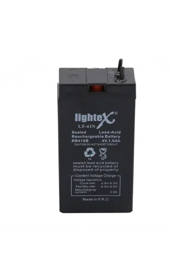 Lightex Lt-41n 4v 1.0ah Işıldak Fener Aküsü Lightex Lt-41n 4v 1.0ah Işıldak Fener Aküsü