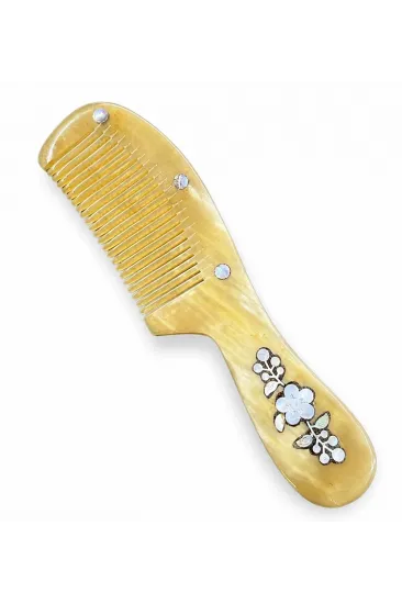 Sedef İşlemeli Kemik Tarak Alk5318 Sedef İşlemeli Kemik Tarak Alk5318