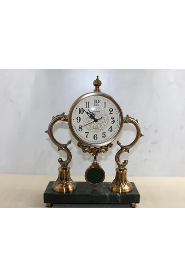 Altı Mermer Sarkaşlı Masa Üstü Saat Alk4321 Altı Mermer Sarkaşlı Masa Üstü Saat Alk4321