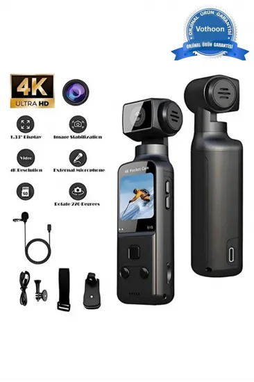 4k Ultra Hd 270° Döndürülebilir Su Geçirmez Wifi Vlog Spor Ve Aksiyon Kamerası 4k Ultra Hd 270° Döndürülebilir Su Geçirmez Wifi Vlog Spor Ve Aksiyon Kamerası