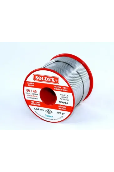 60-40 Lehim Teli 500 Gr 2 Mm - Sn:60 / Pb:40 60-40 Lehim Teli 500 Gr 2 Mm - Sn:60 / Pb:40