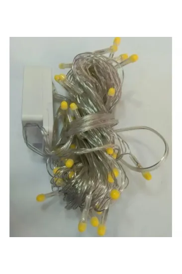 10m 100 Led Damla Uçlu Led Işık Beyaz Işık Şeffaf Kablo