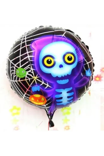 Halloween İskelet Hayalet Folyo Balon 18 İnç Halloween İskelet Hayalet Folyo Balon 18 İnç