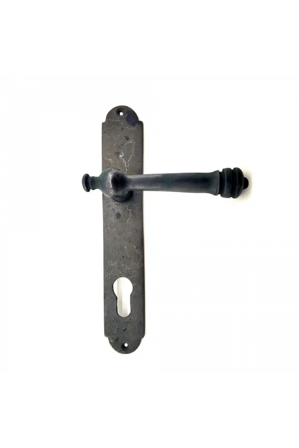 Antika Tarz Dekoratif Pirinç Taşra Banyo Kapı Kolu - 220x35 Mm, Oksit Antika Tarz Dekoratif Pirinç Taşra Banyo Kapı Kolu - 220x35 Mm, Oksit